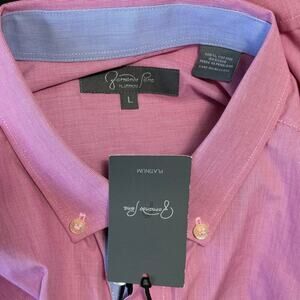 NWT Fernando Peña Pink Cotton Short Sleeve Casual Button-Up Shirt – Large